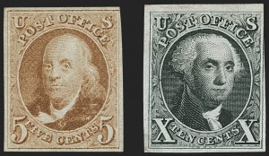 Sale 1162, Lot 44, 1875 Reproduction of 1847 Issue (Scott 3-4)