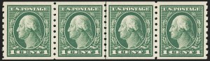 Sale 1162, Lot 494, 1912-15 Washington-Franklin Issues (Scott 405-461)