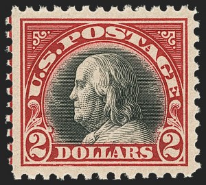 Sale 1162, Lot 578, 1918-20 Issues (Scott 525-550), $5.00 Carmine & Black (547) Sale 1162, Lot 578, 1918-20 Issues (Scott 525-550)