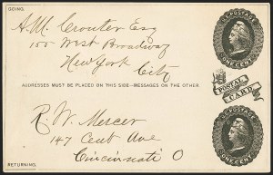 Sale 1162, Lot 780, Postal Stationery (U, UX)