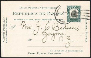 Sale 1162, Lot 867, U.S. Possessions - Canal Zone Postal Cards and Postal Stationery