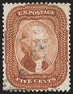 Sale Number 1163, Lot Number 29, 1857-60 Issue (Scott 19-39)