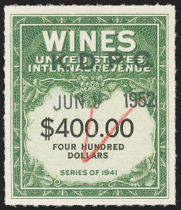 Sale 1164, Lot 508, Wine Stamps - 1942 Issue