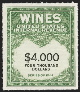 Sale 1164, Lot 511, Wine Stamps - 1942 Issue