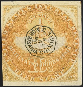 Sale 1164, Lot 538, Beer Stamps - 1870 Issue
