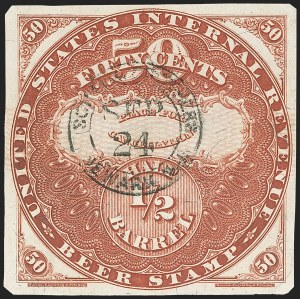 Sale 1164, Lot 541, Beer Stamps - 1870 Issue