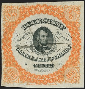 Sale 1164, Lot 546, Beer Stamps - 1871 Issue