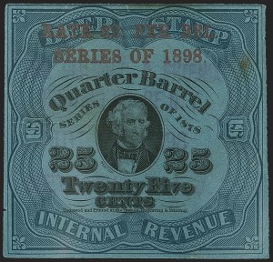 Sale 1164, Lot 574, Beer Stamps - 1898 Provisional Issue