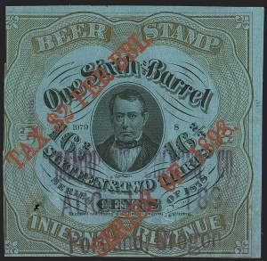 Sale 1164, Lot 586, Beer Stamps - 1898 Provisional Issue