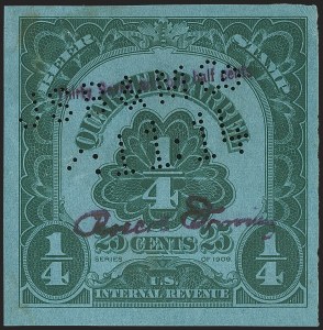 Sale 1164, Lot 614, Beer Stamps - 1914 Provisional Issue, 1914 Issue