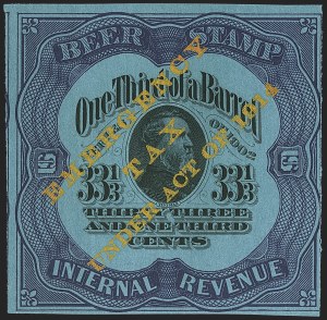 Sale 1164, Lot 615, Beer Stamps - 1914 Provisional Issue, 1914 Issue