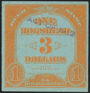 Sale 1164, Lot 633, Beer Stamps - 1917 Provisional Issue