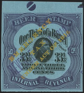 Sale 1164, Lot 647, Beer Stamps - 1918 Provisional Issue
