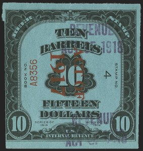 Sale 1164, Lot 654, Beer Stamps - 1918 Provisional Issue