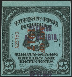 Sale 1164, Lot 655, Beer Stamps - 1918 Provisional Issue