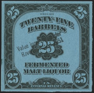 Sale 1164, Lot 679, Beer Stamps - 1933-51 Issues