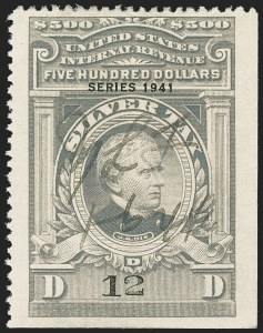 Sale 1164, Lot 707, Silver Tax - 1941 Issue