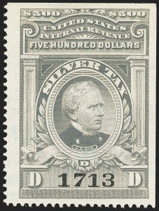 Sale 1164, Lot 725, Silver Tax - 1944 Issue, Balance of the Inman Collection