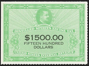 Sale 1164, Lot 728, Distilled Spirits Excise Tax, Rectification Tax