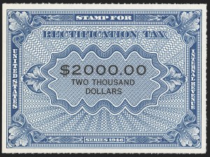 Sale 1164, Lot 729, Distilled Spirits Excise Tax, Rectification Tax
