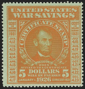 Sale 1166, Lot 1384, Savings Stamps