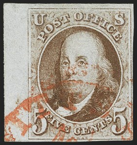 Sale 1166, Lot 553, 5c 1847 Issue (Scott 1)