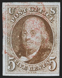 Sale 1166, Lot 556, 5c 1847 Issue (Scott 1)