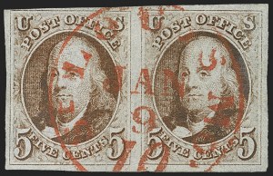 Sale 1166, Lot 560, 5c 1847 Issue (Scott 1)