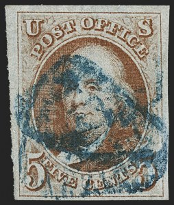 Sale 1166, Lot 562, 5c 1847 Issue (Scott 1)