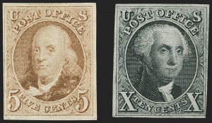 Sale 1166, Lot 582, 1875 Reproduction of 1847 Issue (Scott 3-4)