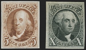 Sale 1166, Lot 583, 1875 Reproduction of 1847 Issue (Scott 3-4)