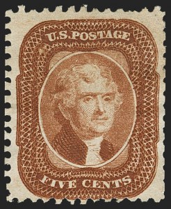Sale 1166, Lot 657, 1875 Reprint of 1857-60 Issue (Scott 40-47)