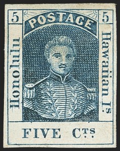 Sale 1172, Lot 1011, 1853-89 Kamehameha III Issues (Scott 5-7)