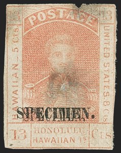 Sale 1172, Lot 1048, 1853-89 Kamehameha III Issues, Re-Issues and Reprints (Scott 8-11)