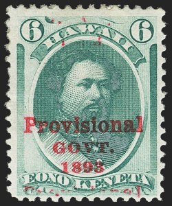 Sale 1172, Lot 1274, 1893 Provisional Government Issue, cont. (Scott 59-64)