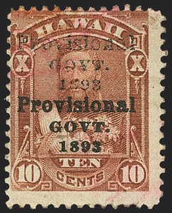 Sale 1172, Lot 1301, 1893 Provisional Government Issue, cont. (Scott 65-70)