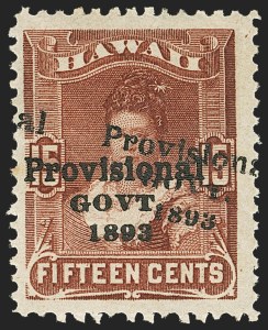 Sale 1172, Lot 1314, 1893 Provisional Government Issue, cont. (Scott 65-70)