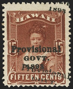 Sale 1172, Lot 1315, 1893 Provisional Government Issue, cont. (Scott 65-70)