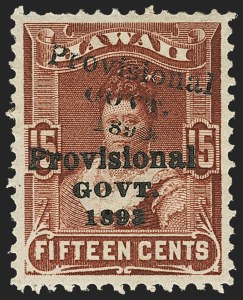 Sale 1172, Lot 1317, 1893 Provisional Government Issue, cont. (Scott 65-70)