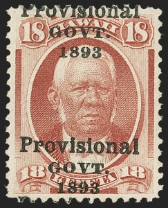 Sale 1172, Lot 1323, 1893 Provisional Government Issue, cont. (Scott 71-73)