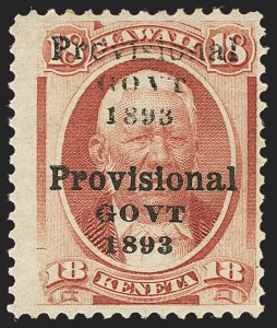 Sale 1172, Lot 1329, 1893 Provisional Government Issue, cont. (Scott 71-73)