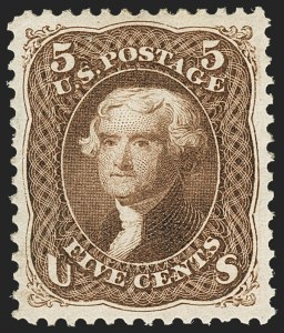 Sale 1172, Lot 539, 1861-68 Issues, 1875 Re-Issue (Scott 65-105)