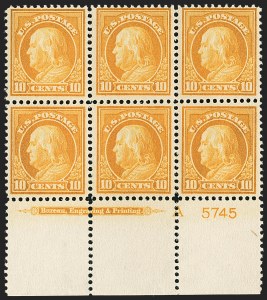 Sale 1172, Lot 707, 1912-14 Washington-Franklin Issue (Scott 405-423)
