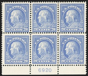 Sale 1172, Lot 710, 1912-14 Washington-Franklin Issue (Scott 405-423)