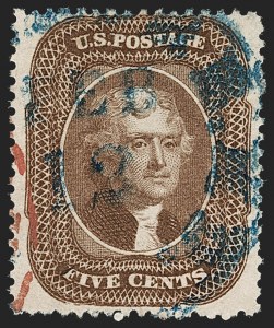 Sale 1174, Lot 25, 1857-60 Issue (Scott 18-39)