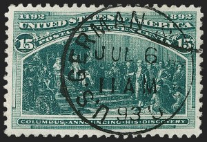 Sale 1174, Lot 80, 1c-50c 1893 Columbian Issue (Scott 230-240)