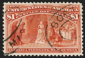 Sale 1174, Lot 91, $1.00-$5.00 1893 Columbian Issue (Scott 241-245)
