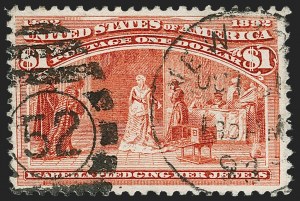 Sale 1174, Lot 93, $1.00-$5.00 1893 Columbian Issue (Scott 241-245)