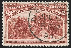 Sale 1174, Lot 96, $1.00-$5.00 1893 Columbian Issue (Scott 241-245)