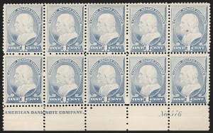 Sale 1175, Lot 510, 1870-88 Bank Note Issues (Scott 134-218)